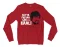 Ketta Payyan Sir Indha Kaali Men/Unisex Long Sleeve Sweatshirt in Cherry Red Color